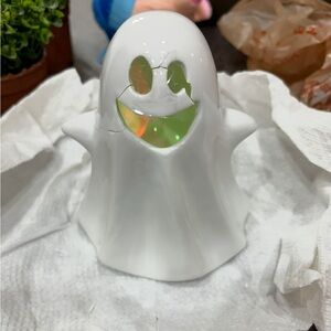 ISO World Market White Ceramic Ghost LED Light Up Decor